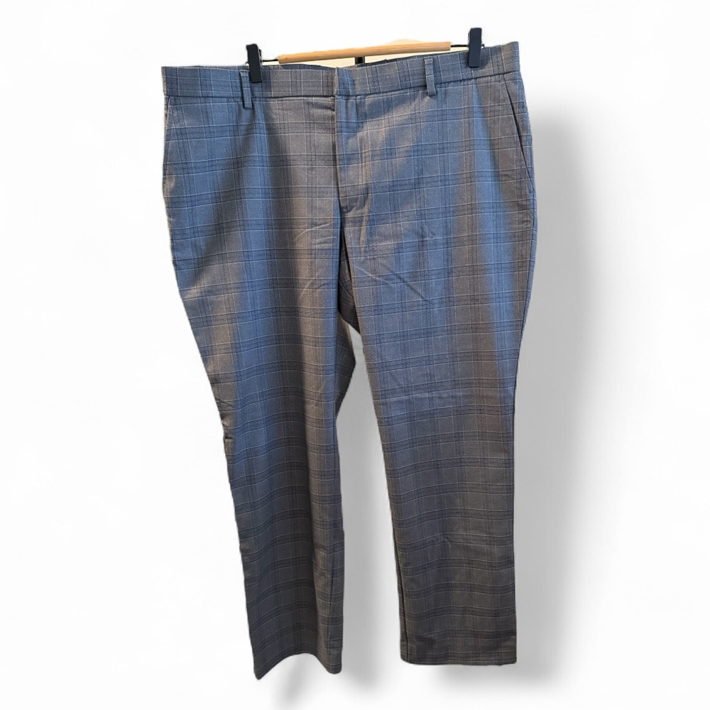 Tommy Hilfiger Blue and Gray Checkered Dress Pants
